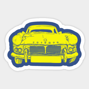 Triumph Spitfire 4 Mk2 1960s classic car yellow inversion Sticker